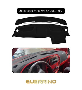 MERCEDES VİTO W447 2014-2021TORPİDO KORUMA HALISI SİYAH KENAR