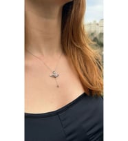 925 Gümüş  Kalp Kanadı Kolye