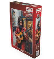 Nova Puzzle 1000 Parça Kırmızılı Gitarist Kadın Puzzle - 41195
