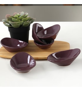 Keramika Mor Dalga Çerezlik/Sosluk 12 Cm 6 Adet