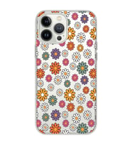 Iphone 15 Pro Uyumlu Çiçek Desenli Şeffaf Telefon Kılıfı