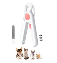 TechTic Led Işıklı Kedi Köpek Tırnak Makası Işıklı-Törpülü -Korumalı Evcil Hayvan Tırnak Makası