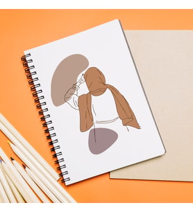 Tesettürlü Kız Karakter Tasarımlı Defter