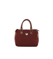 BAGMORİ Dik Çift Fermuarlı Nubuk Çanta (Bordo)