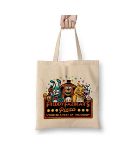 Five Nights At Freddys Bonnie Fnaf Beyaz Bez Çanta Uzun Saplı Alışveriş Çantası Plaj Çantası