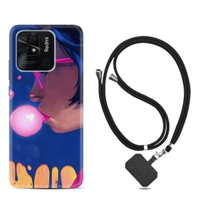 Xiaomi Redmi Note 7 8 9 Pro 10 2022 10 Pro 10S Kılıf Boyun Askılı Silikon Sakız ve Kız 1767