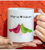 BK Gift Kişiye Özel Sevgili Evcil Hayvan Tasarımlı Beyaz Kupa Bardak-1, Arkadaşa Hediye, Sevgiliye Hediye