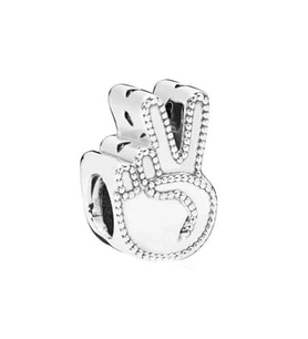 Nur Silver Zafer İşareti Gümüş Charm NUR-BL01239
