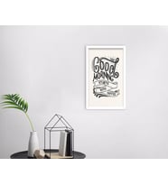 BK Home Coffee Tasarımlı Dekoratif Ahşap Beyaz Çerçeveli Tablo-47