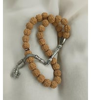 Tesbih 33 lük 10 mm Doğal Rudraksha Rudraşka Tespih