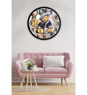 Bilge Retro Tasarımlı Duvar Saati 35x35cm (Baskılı)