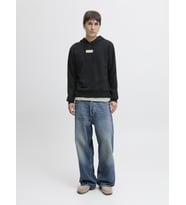 Jack & Jones Pan Erkek Hoodie – Kapüşonlu Sweatshirt – Rahat Fit Uzun Kollu (Siyah)