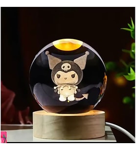Kuromi Işıklı Cam Küre Cap 6 Cm Kod 63