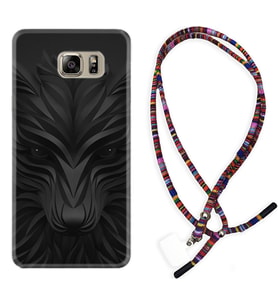 Samsung S7 Edge S20 Fe Plus Ultra S21 S22 Kılıf Boyun Asklı Rasta Silikon Black Fox 1325