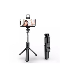 Işıklı Kablosuz Bluetooth Selfie Çubuğu ve Kamera Tripodu 90 cm