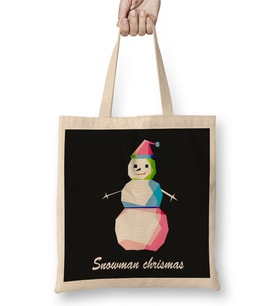 Christmas Day Snowman Bez Çanta Uzun Saplı