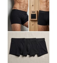 3'lü Erkek Siyah Boxer