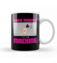 Pregnancy Reveal Announcement Baby Making Machine Kupa Bardak Porselen