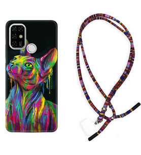 Casper E30 F20 X20 Kılıf Boyun Asklı Rasta Silikon Color Cat 1754