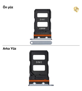 Xiaomi Mi 12 Uyumlu Sim İç Yuvası Çiftli Mavi Sim Kart Tepsisi Sim Kızağı Sim Çekmecesi Sim Tray