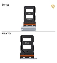 Xiaomi Mi 12 Uyumlu Sim İç Yuvası Çiftli Mavi Sim Kart Tepsisi Sim Kızağı Sim Çekmecesi Sim Tray