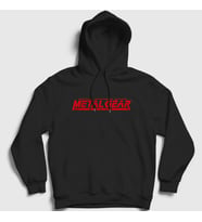 Presmono Unisex Siyah Logo Metal Gear Solid Kapüşonlu Sweatshirt 465677tt