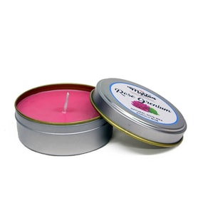 Mum Kokulu Tenekede Rose Grenium Soya Wax