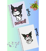 Kuromi anime defter seti 2 adet A4 boyutu 21*30 çizgili + kareli 60 syf