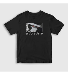 Presmono Unisex Çocuk Siyah Muzan Kibutsuji V2 Anime Demon Slayer Kimetsu No Yaiba T-Shirt 308842tt