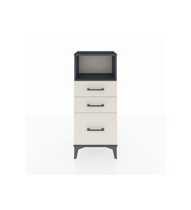 Arges Komodin Tek Raflı 3 Çekmeceli 44x30x106 Antrasit-Aytaşı
