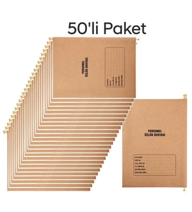 Metal Askılı Personel Özlük Dosyası 8 Yapraklı 50 Li Paket