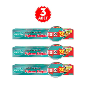 SMARTER 90 ADET YAĞLI PİŞİRME KAĞIDI HAZIR KESİLMİŞ 3 PAKET ( 30 ADET X 3 )