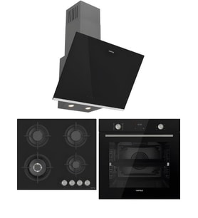 Hafele Orion Siyah Ankastre Set 7 (Orion II Ocak + Orion Fırın + Orion Davlumbaz
