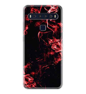 TCL 10L 10 Plus 10SE 20E 20SE 30SE L7 Kılıf Desemli Silikon Red Smoke 1745