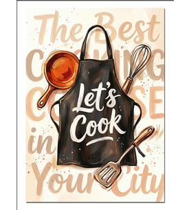 Let'S Cook Mutfak Önlüğü Tasarımı Dekoratif Kanvas - Mdf Ahşap Tablo
