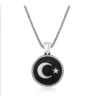 AY YILDIZ 925 AYAR GÜMÜŞ KOLYE (Karışık)