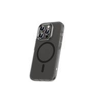 Apple iPhone 15 Pro Max Uyumlu Kılıf Airbagli M-safe Wireless Şarj Özellikli Lens Koruyuculu Zore Klaptika Kapak (Siyah)