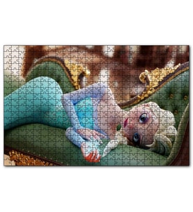 Cakapuzzle Uyuyan Buzlar Kraliçesi Elsa 120 Parça Puzzle Yapboz MDF (Ahşap)