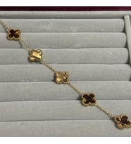Kahverengi Van Cleef Model  Paslanmaz Çelik Bileklik
