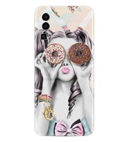 General Mobile GM 23 Kılıf Resimli Desenli Baskılı Silikon Donut Girl 1408