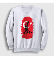 Presmono Unisex Beyaz 19 Mayıs 29 Ekim 10 Kasım Atatürk Kocatepe Sweatshirt 501201tt