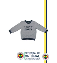 Fenerbahçe Orijinal Lisanslı Uzun Kol Lacivert Bebek 1907 Sweat (Gri)