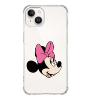 Apple iPhone 14 Uyumlu Köşe Korumalı Antişok Kapak Minnie Mouse Tasarımlı Şeffaf  Kılıf