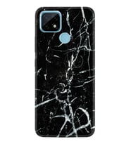 Realme C11 C21 C21Y C25Y C11 2021 Kılıf Desemli Silikon Black Marble 3 1382
