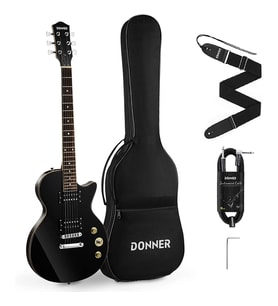 Donner DLP-124B LP Elektro Gitar Paketi (Siyah)