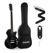 Donner DLP-124B LP Elektro Gitar Paketi (Siyah)