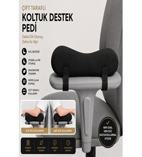 Ergonomik Çift Taraflı Visco Kol Destek Pedi – Kolçak ve Dirsek Destek Minderi 2 li Set