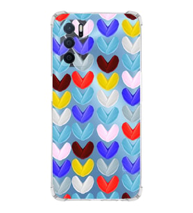 PrintiFy Oppo A16 Uyumlu Water Color 1 Baskılı Şeffaf Köşe Korumalı Antişok Kılıf