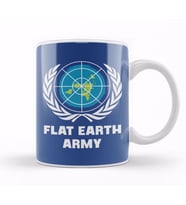 Flat Earth Army UN Logo Parody Kupa Bardak Porselen