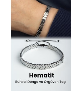 Hematit Doğal Taş Füme Çavuş Kesim 6x2mm Makrome Bileklik